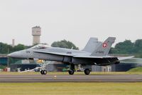 J-5015 @ LFSI - Swiss Air Force McDonnell Douglas FA-18C Hornet, Landing rwy 29, St Dizier-Robinson Air Base 113 (LFSI) Open day 2017 - by Yves-Q
