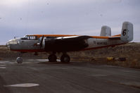 N3476G @ KEPH - B-25 Mitchell holding short @ Ephrata, Washington, circa 1985 - by John W. Stephens III