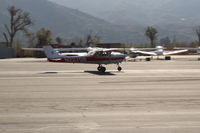 N22708 @ SZP - 1968 Cessna 150H, Continental O-200 100 Hp, landing roll Rwy 22 - by Doug Robertson