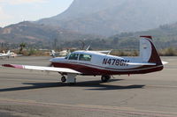 N4786H @ SZP - 1979 Mooney M20J 201, Lycoming IO-360 A&C 200 Hp, taxi - by Doug Robertson
