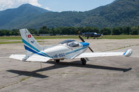 HB-EGO @ LSZL - At Locarno-Magadino, civil part.