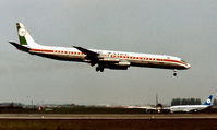 9Q-CLG @ EBBR - Runway in sight ! Short final Brussels 02 - by j.van mierlo