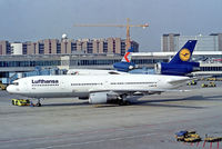 D-ADDO @ EDDF - D-ADDO   McDonnell-Douglas DC-10-30 [47924] (Lufthansa) Frankfurt Int'l~D 29/02/1992 - by Ray Barber