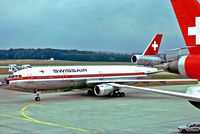 HB-IHE @ LSZH - HB-IHE   McDonnell Douglas DC-10-30 [46579] (Swissair) Zurich~HB 30/09/1981 - by Ray Barber