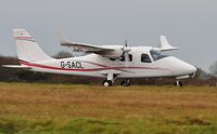G-SACL @ EGFH - Resident P2006T departing Runway 04. - by Roger Winser