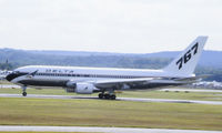 N102DA @ EGLF - The first appearance of the 767 in the UK. - by kenvidkid