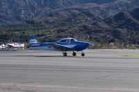N8667H @ SZP - 1947 North American NAVION, Continental IO-520 285 Hp upgrade, landing roll Rwy 22, Young Eagles flight - by Doug Robertson