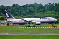 G-BYAB @ EGBB - G-BYAB   Boeing 767-204ER [25139] (Britannia) Birmingham Int'l~G 13/08/2004