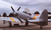 WG655 @ EGDY - Coded 910/GN. At a RNAS Yeovilton Naval Air Day in the late 1970s. - by Roger Winser