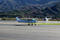 N704JH @ SZP - 1976 Cessna 150M, Continental O-200 100 Hp, takeoff roll Rwy 22 - by Doug Robertson