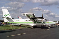 LN-BNJ @ EGLF - LN-BNJ   De Havilland Canada DHC-6-300 Twin Otter [445] (Wideroe) Farnborough~G 11/09/1992 - by Ray Barber