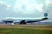 N659PA @ EGLL - N659PA   Boeing 747-121 [20354] (Pan American World Airways) Heathrow~G 10/07/1975. From a slide. Departing 28L. Broken up @ 2000