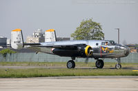N2825B @ KFRG - North American RB-25 Mitchell Miss Hap  C/N 62-2837, NL2825B - by Dariusz Jezewski www.FotoDj.com