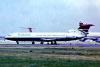 G-AWZC @ EGLL - G-AWZC   Hawker Siddeley Trident 3B [2304] (British Airways) Heathrow~G 10/07/1975. From a slide on departure 28L. Broken up @ 04-1989. Not the best of images.