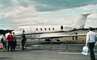 N682CC @ EGLF - Farnborough Airshow 19?? - by Clayton Eddy