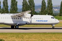 HB-AFX @ LFSB - ATR 72-202(F), Landing rwy 15, Bâle-Mulhouse-Fribourg airport (LFSB-BSL) - by Yves-Q