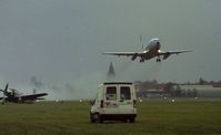 OO-SDQ @ EBKT - Rocketing to the sky on t/o from EBKT on a rare visit '90s - by joannes van mierlo