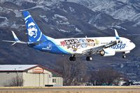 N587AS @ KBOI - Landing RWY 10L.