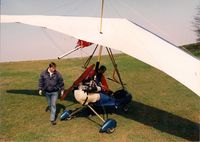 G-MTOY - pre flight check, pilot and owner on left, Jay Madhvani on right sadly killed in accident 2007 - by Dave Halstead