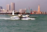 N51151 - Wheels down approaching ramp, Miami Seaplane Base March 1990 - by Goat66