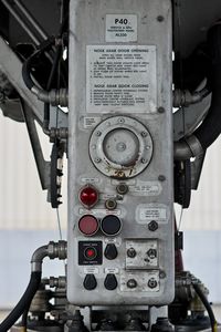 N27015 @ KSFO - Nose gear panel SFO 2018. - by Clayton Eddy