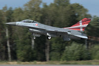 E-607 @ EBBL - Royal Danish Air Force F-16AM taking off from Kleine Brogel air base, Belgium. Air show 2018 - by Van Propeller