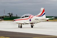 054 @ LFSI - Pilatus PC-9M, Croatian Air Force aerobatic team, Taxiing to rwy 29, St Dizier-Robinson Air Base 113 (LFSI) Open day 2017 - by Yves-Q