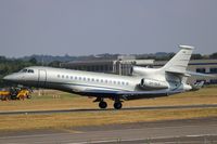 OY-OLD @ EGLF - Air Alsie Falcon 8X landing at Farnborough for FIA18 - by dave226688