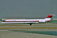 HB-IKL @ KLGB - HB-IKL   McDonnell Douglas DC-9-82 (MD82) [49248) (Alisarda) Long Beach~N 23/10/1984. From a slide. - by Ray Barber