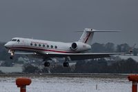 0001 @ EGGW - Polish Air Force G550 landing at London Luton - by dave226688