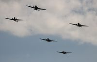 N47TB @ OSH - C-47 formation