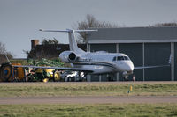 D-AFBS @ EGJB - On the east parking at Guernsey after a registration change