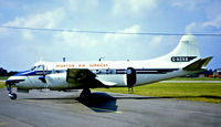 G-ASVA @ EGKB - G-ASVA   De Havilland DH.114 Heron [14121] (Morton Air Services) Biggin Hill~G 09/05/1968. From a slide.