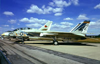 159434 @ EGVI - 159434   Grumman F-14A Tomcat [100] (United States Navy) RAF Greenham Common~G 01/08/1976. From a slide. - by Ray Barber