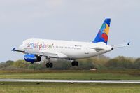 SP-HAG @ LFRB - Airbus A320-232, Landing rwy 25L, Brest-Bretagne airport (LFRB-BES) - by Yves-Q