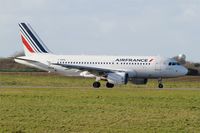 F-GRHQ @ LFRB - Airbus A319-111, Taxiing rwy 25L, Brest-Bretagne airport (LFRB-BES) - by Yves-Q
