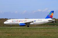 SP-HAG @ LFRB - Airbus A320-232, Take off run rwy 25L, Brest-Bretagne airport (LFRB-BES) - by Yves-Q