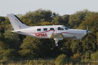 N29KE @ LFRB - Piper PA-46-350P Malibu Mirage, On final  rwy 07R, Brest-Bretagne Airport (LFRB-BES) - by Yves-Q