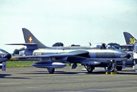 G-BWOU @ EGTC - G-BWOU   (J-4105) Hawker Hunter F.58A [HABL003064] (Ex Swiss Air Force / The Old Flying Machine Co) Cranfield~G 16/08/1998 - by Raymond Barber
