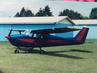 N1646Y @ 4S9 - Cessna 172C N1646Y, with its unusual red-on-blue custom paint job. Photo taken in the late 1980's at Mulino, Oregon airport, its home airport at the time. This was back when Mulino was a grass-only landing strip. - by Patteson