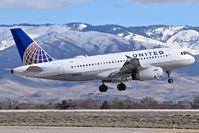 N889UA @ KBOI - Landing RWY 10L.