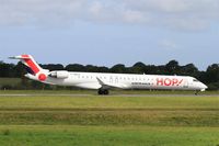 F-HMLO @ LFRB - Canadair Regional Jet CRJ-1000EL, Taxiing rwy 25L, Brest-Bretagne airport (LFRB-BES) - by Yves-Q
