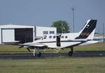 N1214G @ KUVA - Cessna 414 Chancellor at Garner Field airport, Uvalde TX