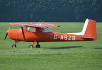 G-ASZB @ EGLM - Cessna 150E at White Waltham. Ex N3013J - by moxy