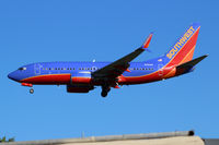 N251WN @ KLAX - N251WN flying over the Proud Bird Restaurant at LAX. - by Dave Turpie
