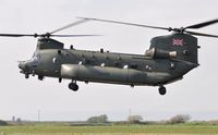ZH904 @ EGFP - Visiting RAF Chinook helicopter upgraded to HC.5 standards.
