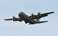 ZH878 @ EGFH - RAF Hercules C.4 aircraft coded 878 of the Brize Norton Transport Wing approaching Runway 22. - by Roger Winser