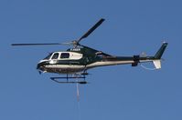 F-HSER @ LFBF - AS350 lifting pallets to the top of a castle in Foix for renovation work. - by FerryPNL