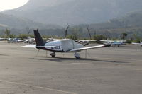 N28CF @ SZP - 1972 Piper PA-28-180 CHEROKEE, Lycoming O-360 180 Hp, on Transient Ramp - by Doug Robertson