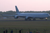 A7-AGB @ EHTW - Qatar Airways Airbus A340-642 with markings removed during evening landing at Twente airport, the Netherlands. It will be scrapped here by AELS. - by Van Propeller